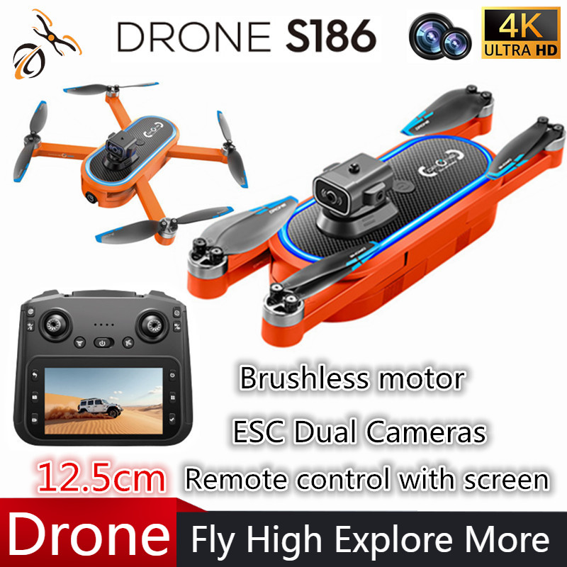 Drone Camera With Gimbal - 2025 S186 Drone Professionele 4K HD